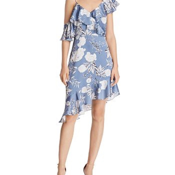 Lucy Paris Emely Asymmetric Floral Print Dress - Picture 2 of 5